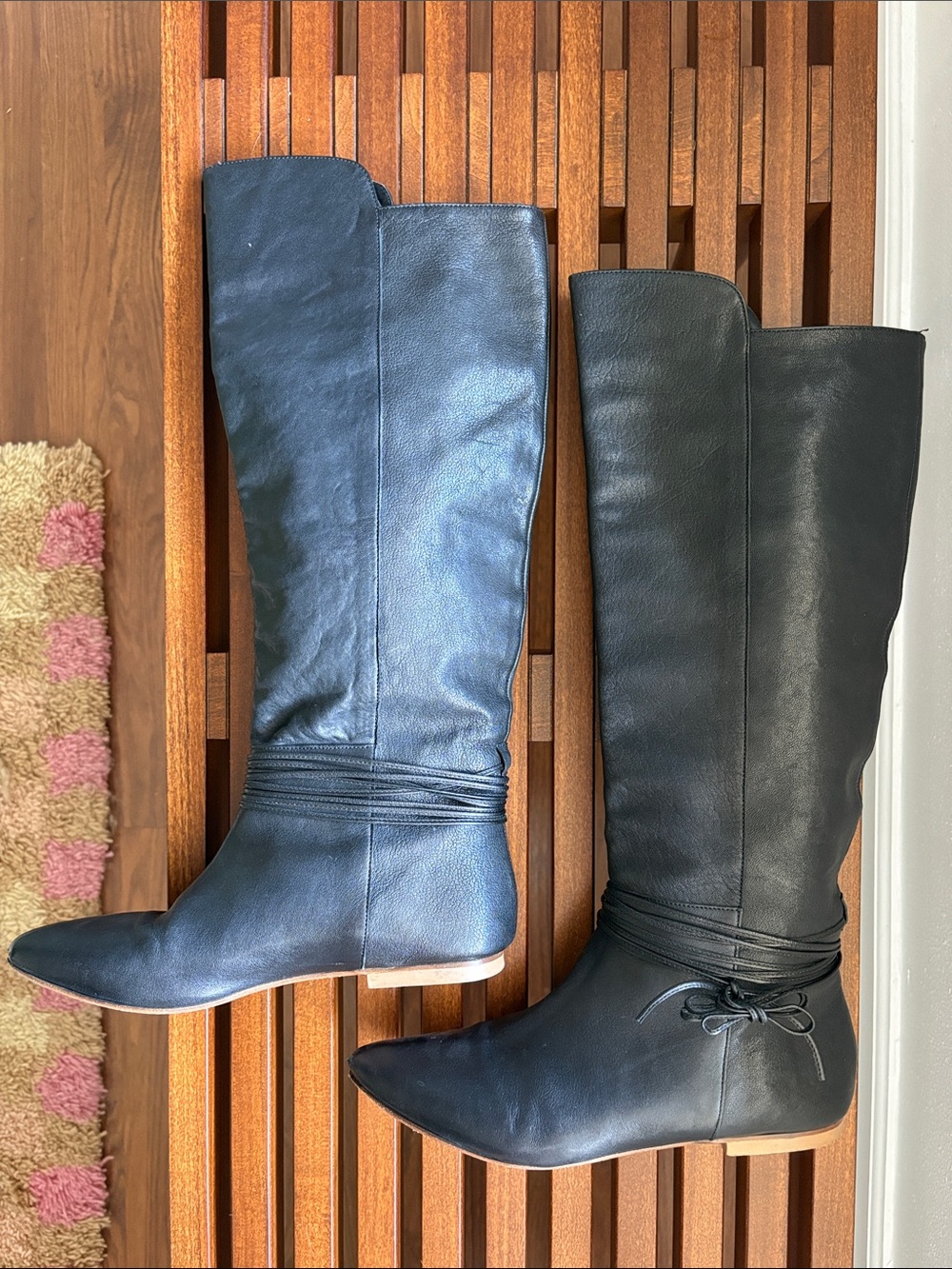 Loeffler Randall Kasia boots - black leather 8.5